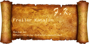 Freiler Katalin névjegykártya