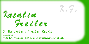 katalin freiler business card